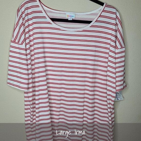 LuLaRoe Irma Tunic Large Stripes NEW - Picture 1 of 1